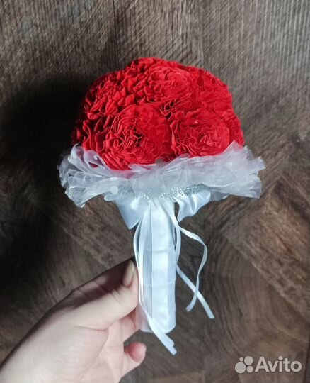 Свадебный букет (дублер) ручной работы