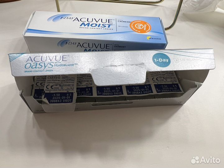 Линзы Acuvue Moist D -5 30шт