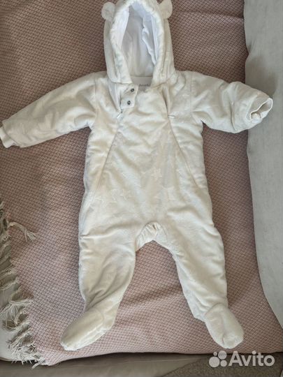 Флисовый комбинезон с ушками 74р