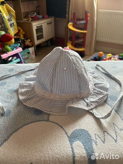 Панама для девочки и шапочка на 1-1.5 года