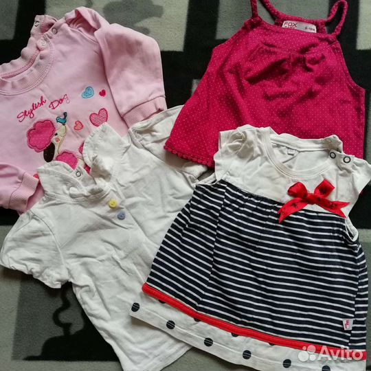 Вещи на девочку пакетом 6-12 месяцев