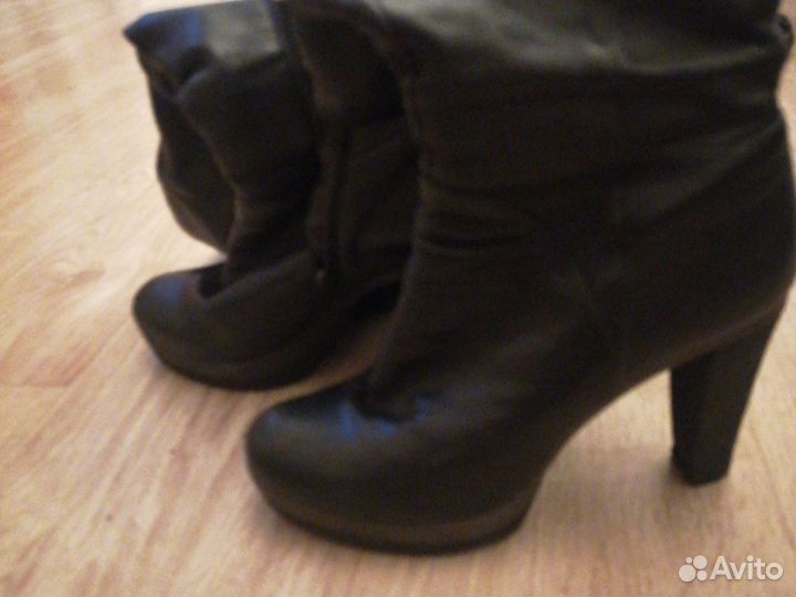 Сапоги женские зимние кожаные 39