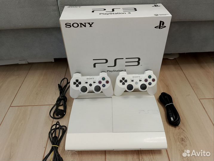 Playstation 3 super slim белая 500гб, прошита