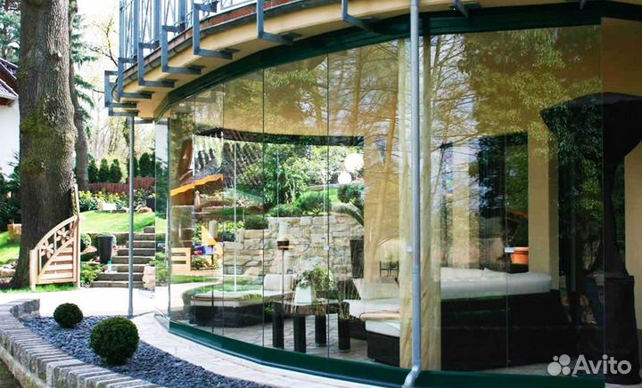 Безрамное остекление террас