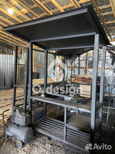 Мангальная зона лофт с печью