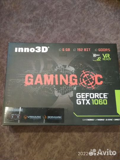 Видеокарта GeForce GTX 1060 6гб