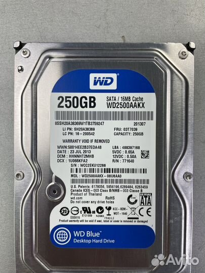 WD Original 250Gb Caviar Blue 16Mb 3.5