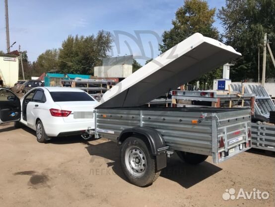 Прицеп с крышкой 01.026 Н680мм.Рессоры 5-листовые