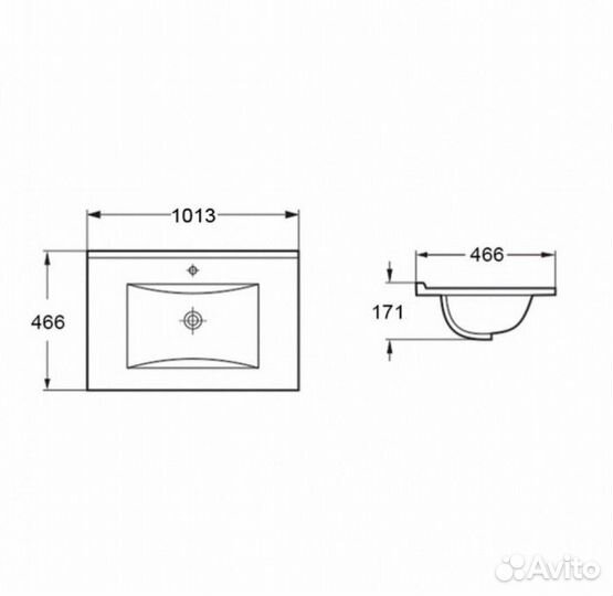 Мебель для ванной Vincea Mia MC100 дуб винтаж Black