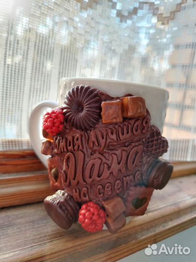 Кружки с декором из полимерной глины