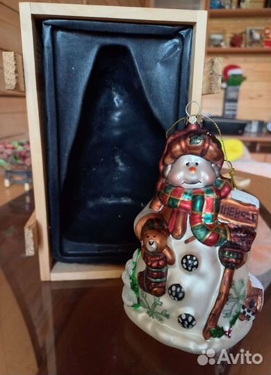 Ёлочная игрушка Снеговик новая большая