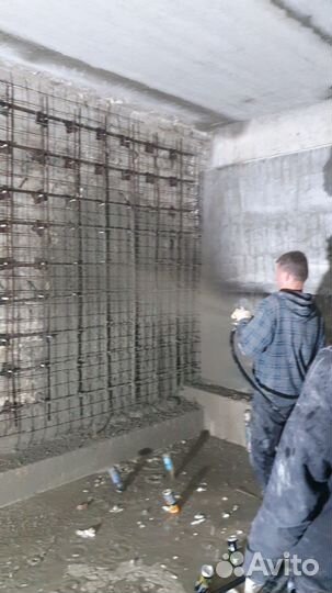 Торкретирование (мокрое)