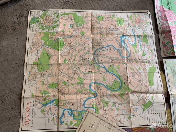 Карты Москвы и Ленинграда 50-60-70х