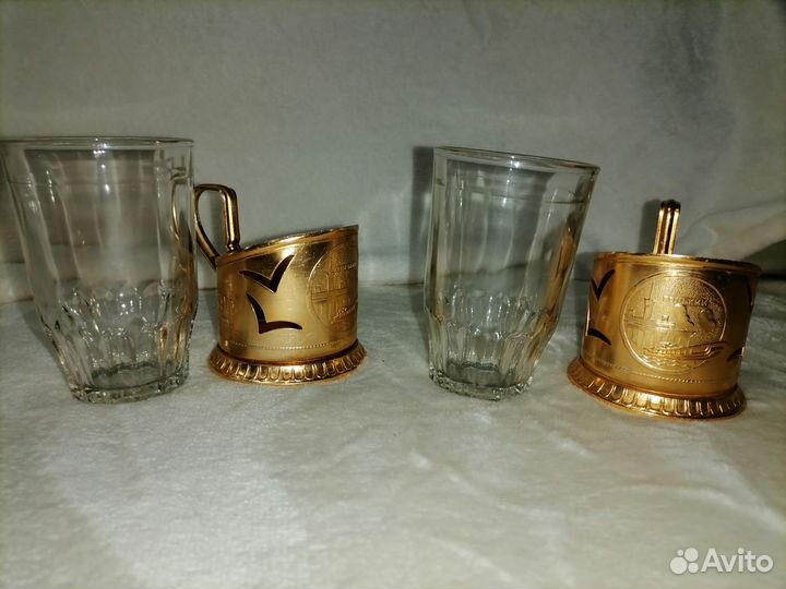 Подстаканники + стаканы СССР