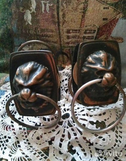 Дверная ручка лев металл СССР