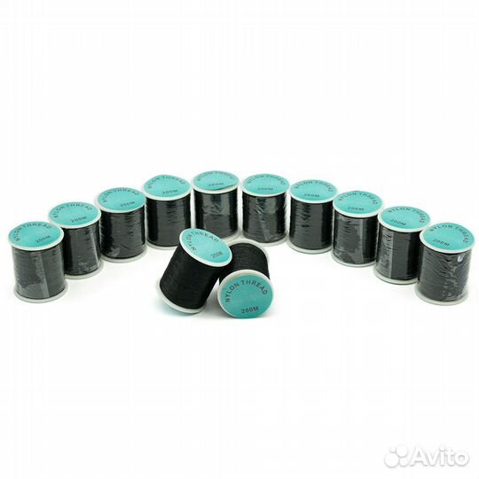 Черный Мононить 0,12мм 0207-0019 (черный), 12 шт