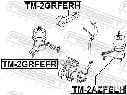 Опора двигателя toyota camry 06-11 правая