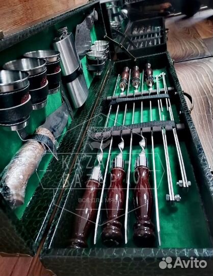 Шашлычный набор шампуров подарочный 16 предметов