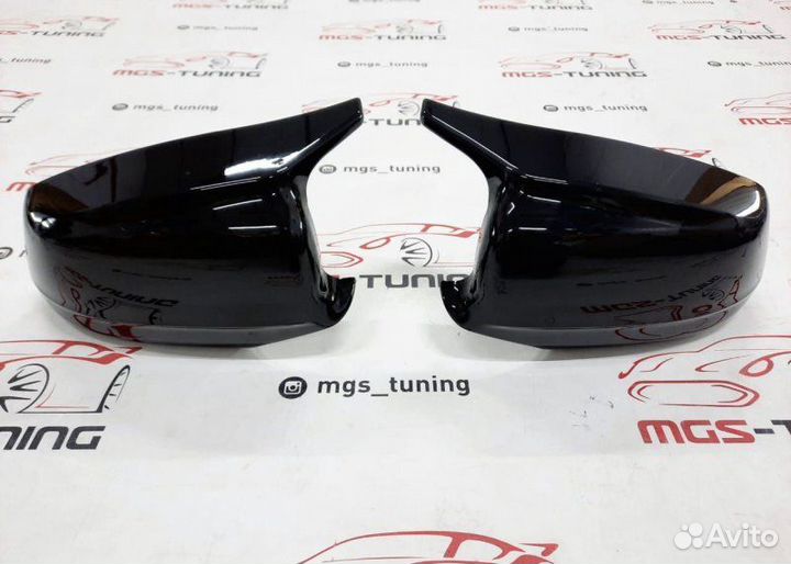 Крышки зеркал стиль BMW M5 F10 черные (Дорест)