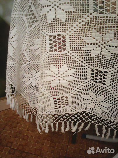 Скатерть винтажная х/б(165х165 см.)