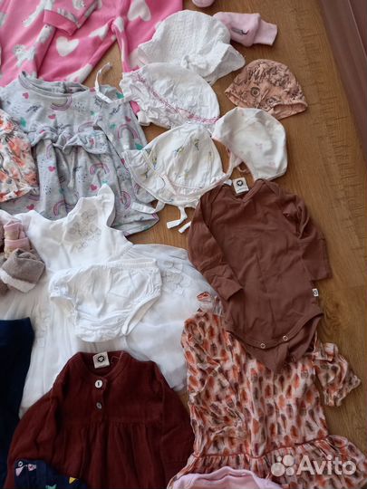 Огромный пакет одежды на девочку С 3 мес до года