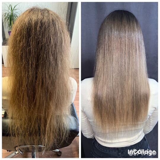 Кератиновое выпрямление волос