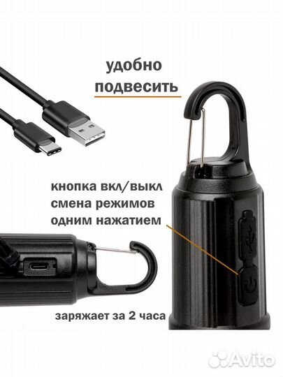 Кемпинговый светодиодный USB фонарь-лампа опт