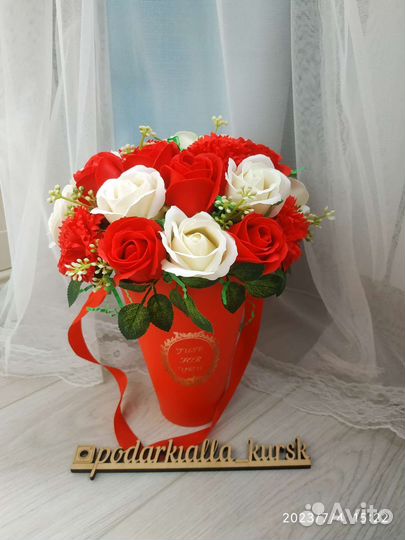 Букет из мыльных роз