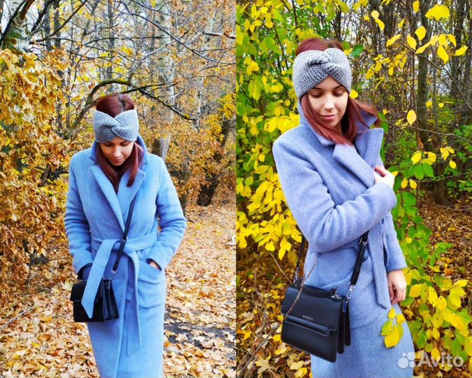 Повязка на голову вязаная