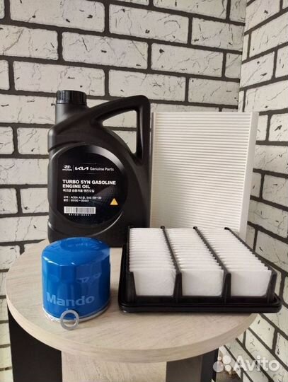 Моторное масло и комплект фильтров Hyundai, Kia