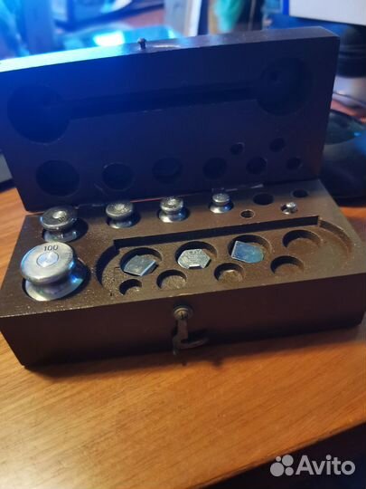 Набор разновесов В коробке СССР +безмен