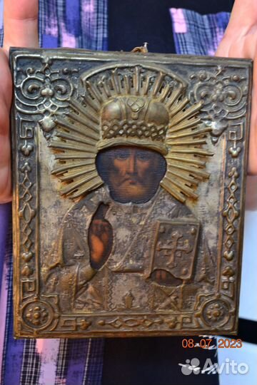 Старая икона Николай чудотворец