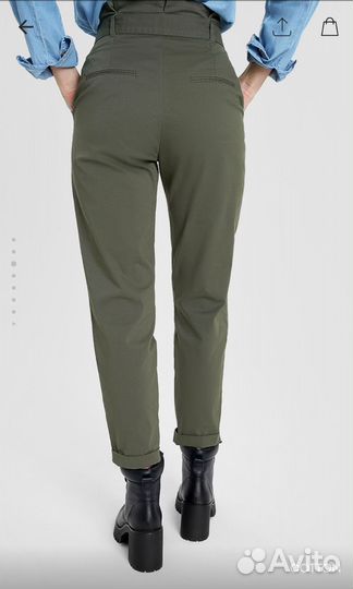 Брюки paperbag из хлопка