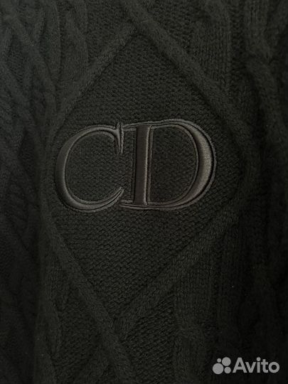 Свитер Dior Cable knit cashmere sweater CD Design