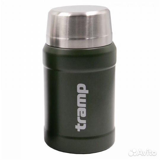 Термос 0.8л с широким горлом и сумкой (оливковый)