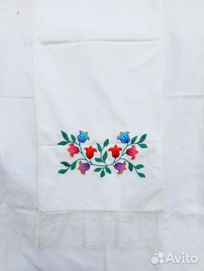 Рушник на икону, вышивка гладью, 240х38 см