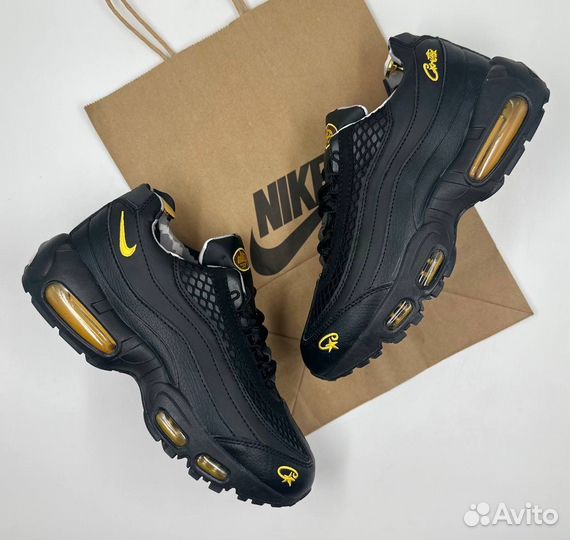 Кроссовки черные мужские Nike Corteiz Air Max 95