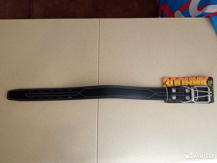 Ошейник для собак кожаный двойной