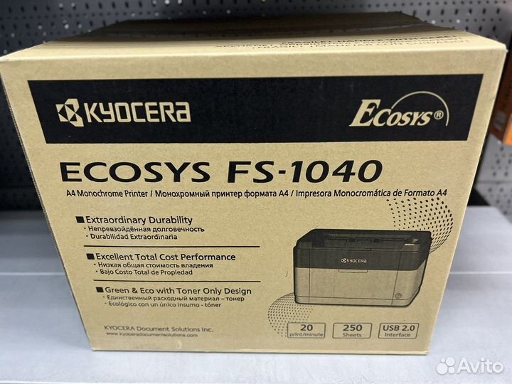 Принтер лазерный kyocera fs-1040 новый