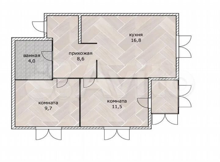3-к. квартира, 51,2 м², 17/26 эт.