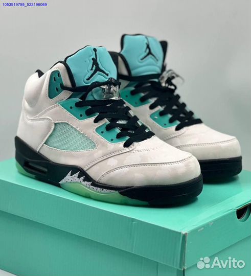 Кроссовки nike air jordan 5 island green