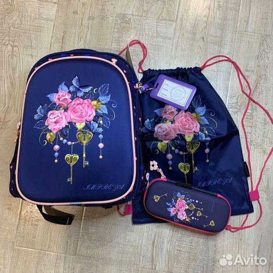Рюкзак твердый 3D + пенал + мешок+ бейджик