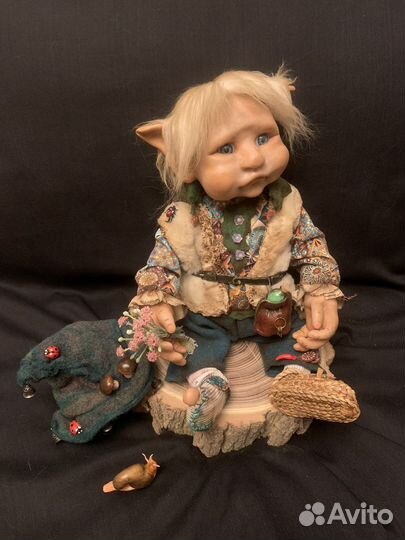 Авторская кукла эльф, домовой 40см