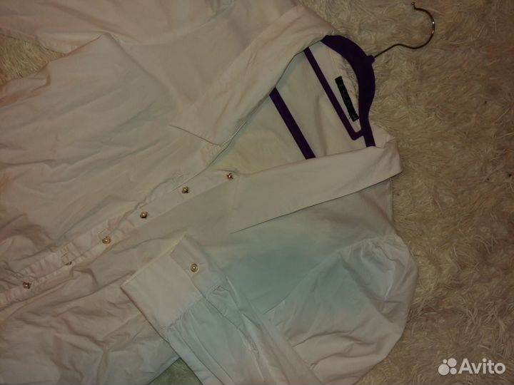 Блуза белая с рукавами-фонариками
