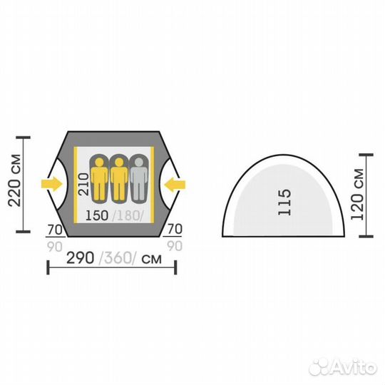 Палатка туристическая Talberg boyard 3 pro