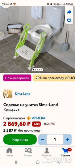 Детское сидение на унитаз со ступенькой