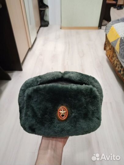 Уставная зимняя шапка, белка. мятного цвета