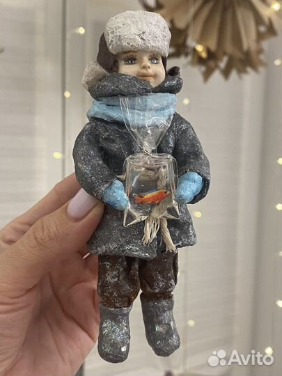 Ватная ёлочная игрушка 