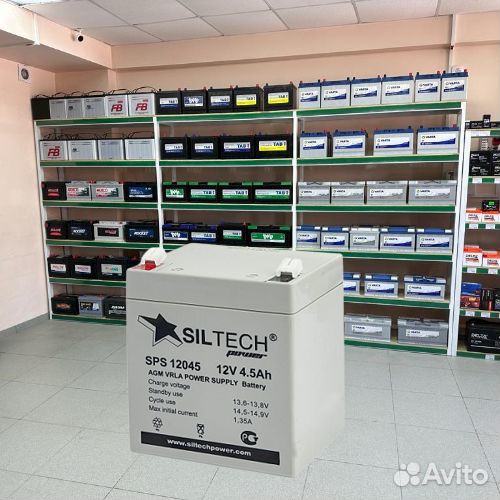 Аккумулятор ибп siltech SPS 12045 12V 4,5Ah
