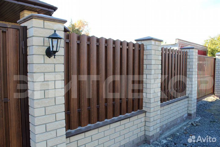 Парапет на забор из бетона